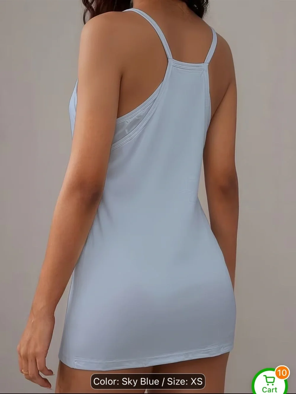 Light Blue Women's Athletic Dress & Shorts Set